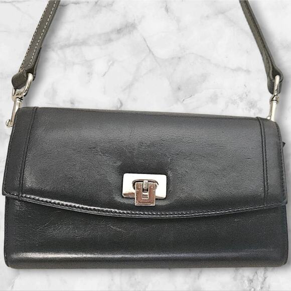 Nordstrom Handbags - Vintage Nordstrom Black Leather Clutch Purse Wallet